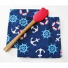 Navy Blue Nautical Kitchen Linens Set (5 Items Total) 2