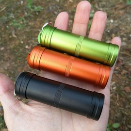 Pill Box Key Ring 3 Colours Mini Capsule Pill Box Metal Pill Box Pill Box Key Ring Mini Waterproof Aluminium Black/Green/Orange