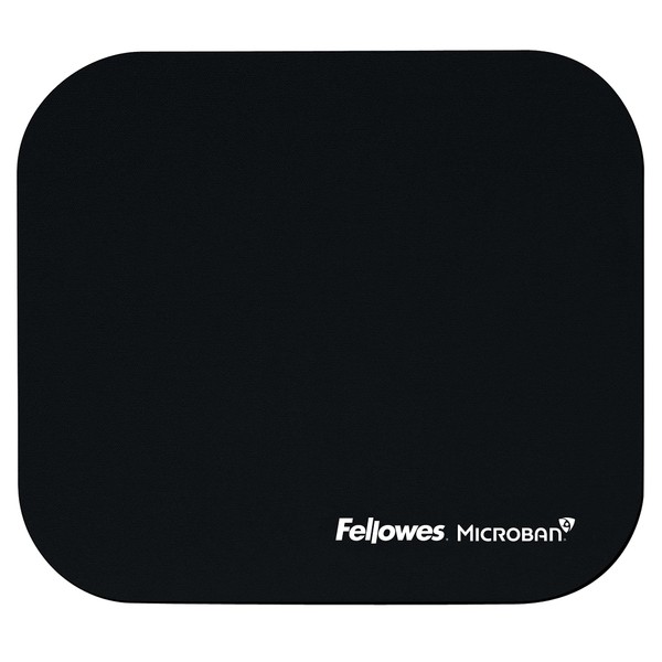 Fellowes Mouse Pad with Microban Antibacterial Protection - Black