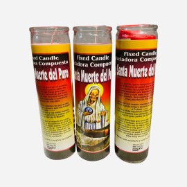 Unbranded SANTA MUERTE del PURO Veladora Compuesta. Holy Death Cigar Fixed Candle. - 12X CANDLES