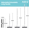 Floor Scrub Brush with Long Handle, 3 in 1 Scrape