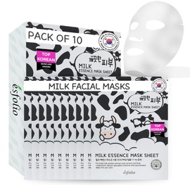 esfolio Pure Skin Milk Essence – Hydrating & Nourishing Korean Face Essence for Soft, Radiant Skin – Lightweight, Fast-Absorbing, Moisturizing Formula for All Skin Types (Pack of 10)