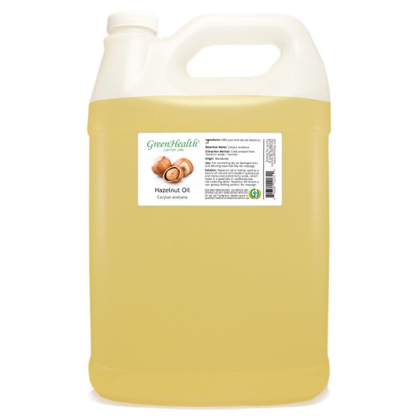 GreenHealth Hazelnut Carrier Oil - 1 Gallon - Clear Plastic