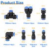 EFUTURETIME Pneumatic Connector Set for 6 mm Hose, Quick Couplings