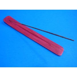 Unbranded 5pc Set 10 INCH Wood Incense Burner Wood Ash Catcher Stick Vibrant RED FREE SHIP