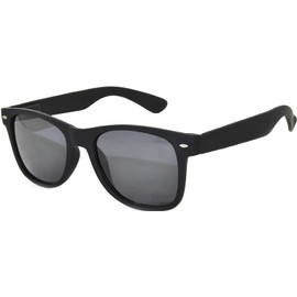 OWL Retro 80's Unisex Vintage Sunglasses Matte Black Frame Smoke Lens UV400 Protection