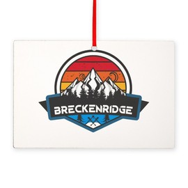 CafePress Breckenridge Ski Resort Breckenridge Colorado Rectangle 6"x4" Wood Ornament
