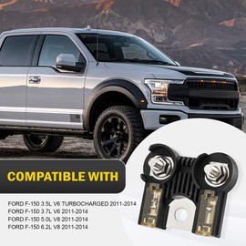 Battery Fuse & Positive/Negative Terminal Clamps AL3Z-14526-AA BFT BT4Z-14450-AA BT4Z-14450-BA Compatible with Ford F-150 2011-2014