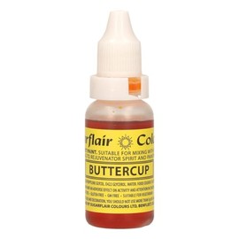 Sugarflair Edible Droplet Paint Food Colouring Liquid Buttercup - Food Paint for Sugar Paste, Butter Cream - Can be Used with Airbrush - 14 ml