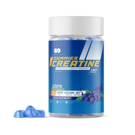LIMITLESS PHARMA Limitless Pharma Pure Creatine Gummies | 5g Creatine Monohydrate | Increases Muscle Strength, Endurance & Performance | Low Sugar, GMO Free, Vegan | 60 Servings, 180 Gummies (Blue Raspberry)