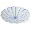 Takumikaze Arita Ware Plate, 6.7 inches (17 cm), Blue Chrysanthemum