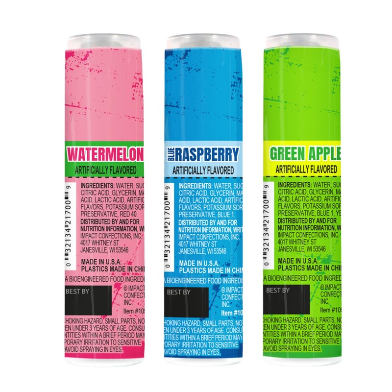 Sweetzo Warheads Super Sour Spray Candy, Assorted Fruit Flavors, Fun