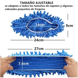 5 pares lavable de microfibra multifunción polvo plumero Mop Zapatillas Zapatos Cubierta limpiar Limpiador de piso Colouful， 10 piezas de microfibra para zapatos, trapeadores reutilizables para el polvo para mujeres lavables, calcetines de trapeador para