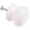 Plain White Ceramic Furniture Door & Draw Knob 38mm Diameter