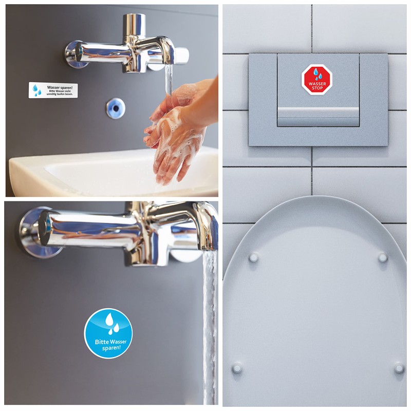 BIKE-label Water Saving Sticker Tap Turn Safety Sign for Employees