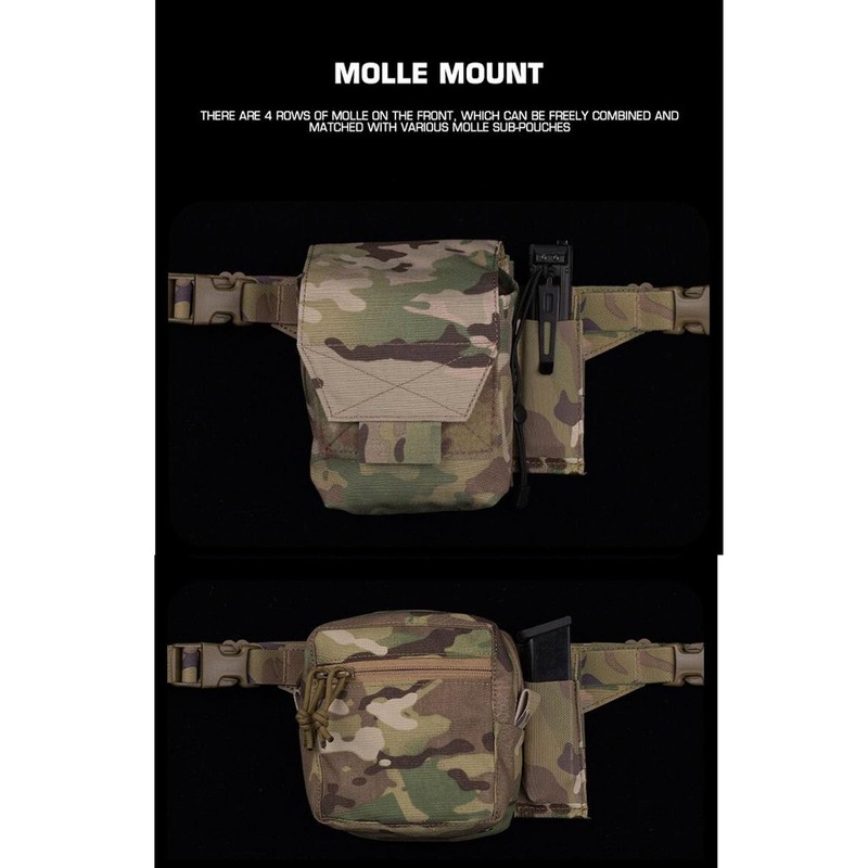 Tactical Fanny Pack Adapter Panel Waist Belt Extension Platform for