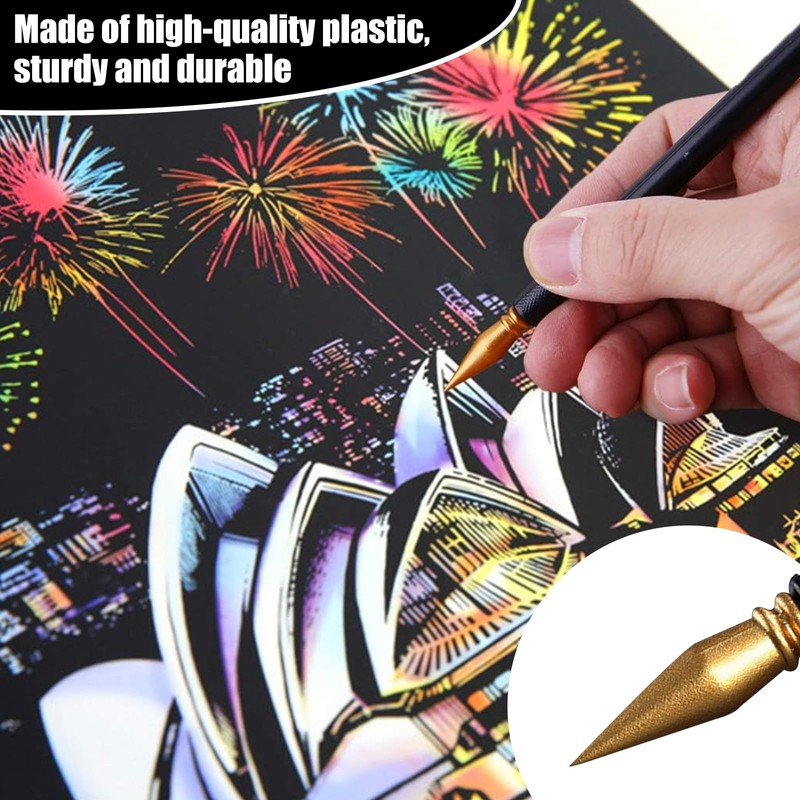 IBMLOMM Scratch Pens for Scratch Pictures - Practical Scratch Pictures
