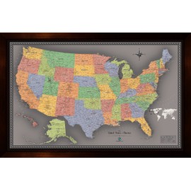 Homemagnetics 37 x 25 Modern USA Magnetic Map
