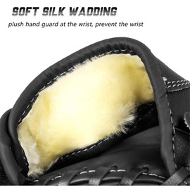 LeapBeast Baseball Gloves - Softball Gloves with One Ball, Adult Baseball Training Competition Glove Thick Durable Softball Gloves for Children Adults (Black, 10.5 Inches)