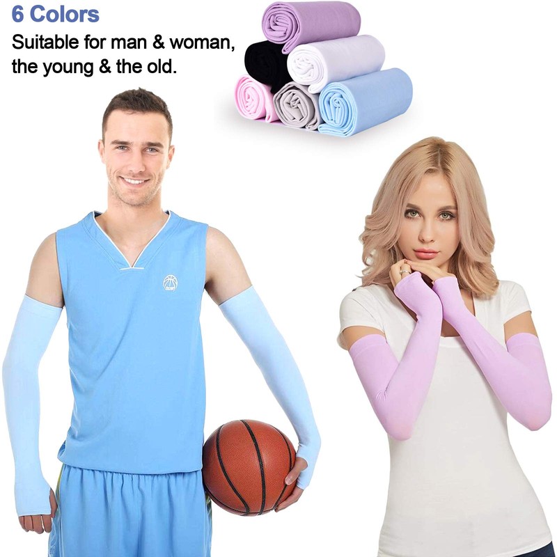 beister 6 Pairs of Sleeves Cooling Arm Warmers Cooling Arm