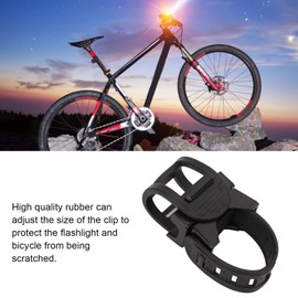 Soporte para Linterna de Bicicleta, Soporte de Luz de Bicicleta Multifuncional Clip de Luz de Bicicleta Ajustable Accesorios para Equipos de Ciclismo