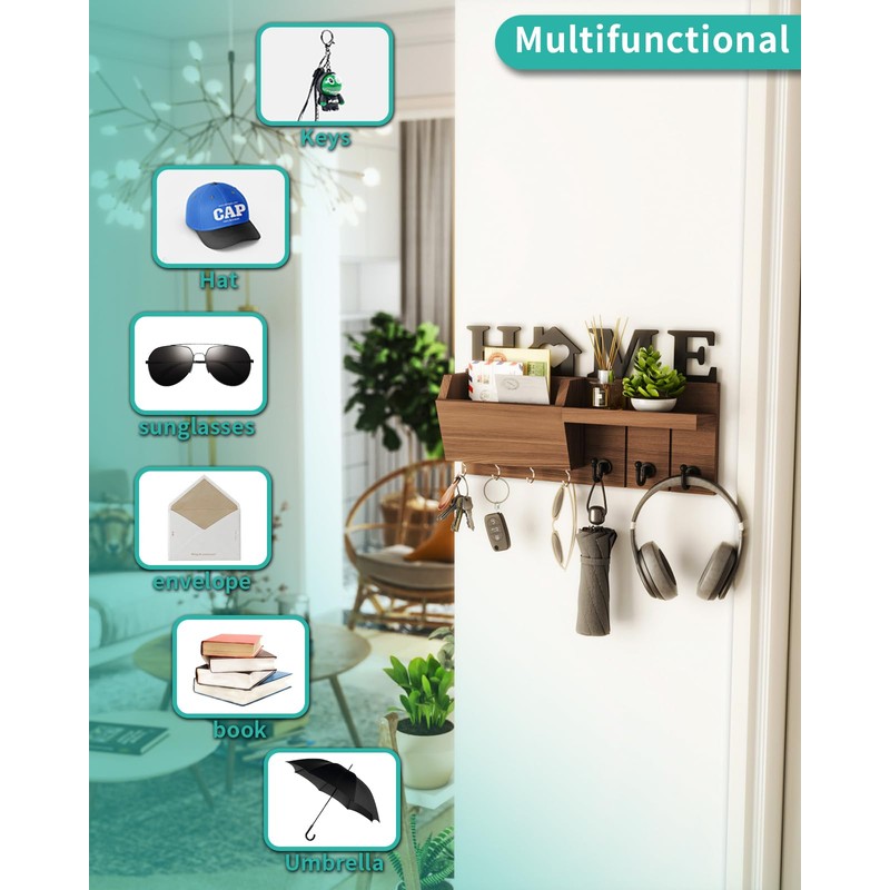 HapiRm Key Holder for Wall, Key Hanger with Home Design,