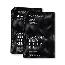 Madison Reed Radiant Hair Color Kit | 2NNA Blackest Black (Pescara Black) for 100% Gray Hair Coverage | Salon Quality Permanent Hair Dye | PPD-Free & Ammonia-Free | (Packaging May Vary) 2 Pack