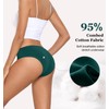 coskefy Women's Underwear Soft Strench Breathable Cotton Panties Ladies Hipster