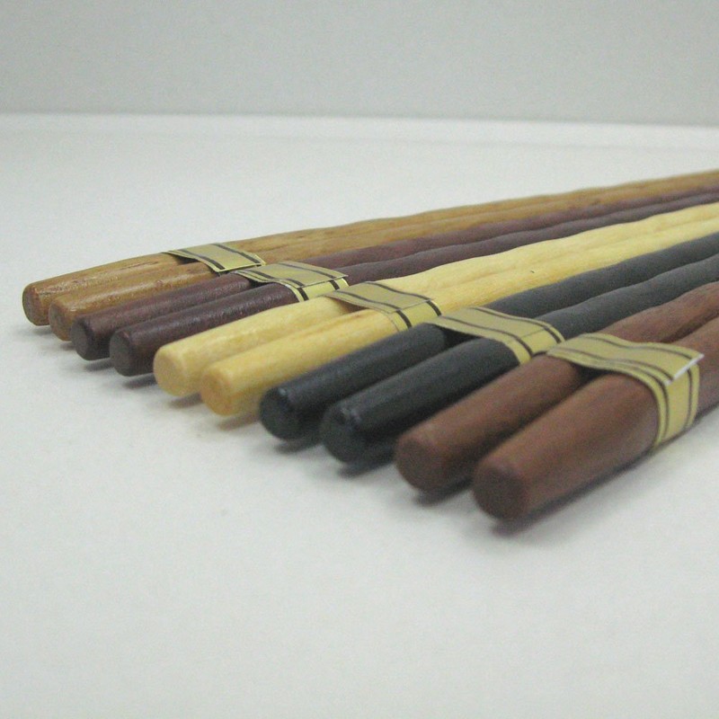 Nagao Natural Wood Hexagonal Chopsticks & Twist Chopsticks, 8.9 inches