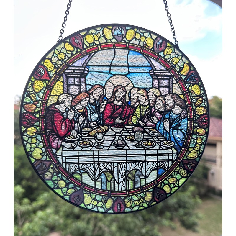 Last Supper Suncatcher Stained Glass - Originally Designed 7.8'' Picture