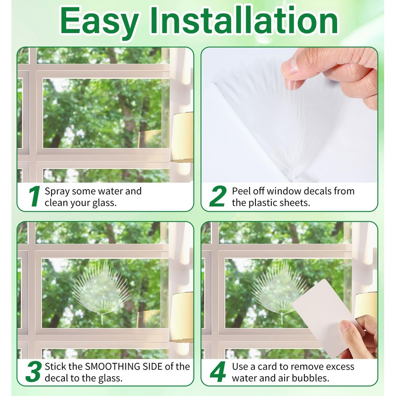 Window Clings for Birds, 26 Pcs Window Decals to Prevent