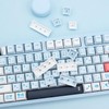 TIMSEKER PBT Keycaps 143 Keys Blue Keycaps Dye-Sublimation Anime Keycap