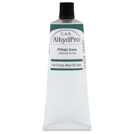 C.A.S. Paints AlkydPro Fast-Drying and Pigment PG 7 Oil Color Paint Tube, 120ml, Phthalo Green