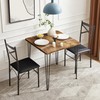 VECELO 3-Piece Dining Room Kitchen Table and Pu Cushion Chair