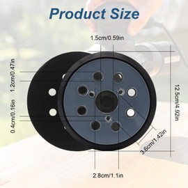 8 Loch für Makita BO5041 Klett Schleifteller 125mm Schleifpad 2 Stücke Ersatzpad für Makita Exzenterschleifer BO5021 BO5031 BO5041 M9204 BO5021 BBO180 DBO180 MT924