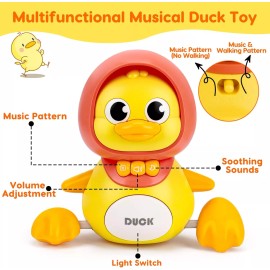 AugToy Baby Musical Duck Toys Set 2 Ducks 0-3 3-6-12 Months Infants Tummy Time Newborn