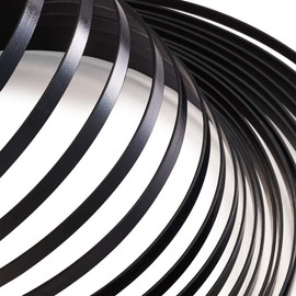 Cheriswelry 32 Feet 5mm Flat Aluminum Bendable Metal Craft Wire 18 Gauge Soft Bezel Strip Flexible Nose Wire for Bezel Sculpting Armature Metal Wrap Cabochons Jewelry Making Black