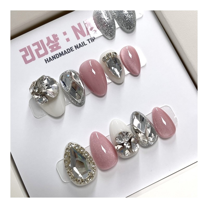 Yuri Yeori Full Stone Handmade Nail Tips - I want