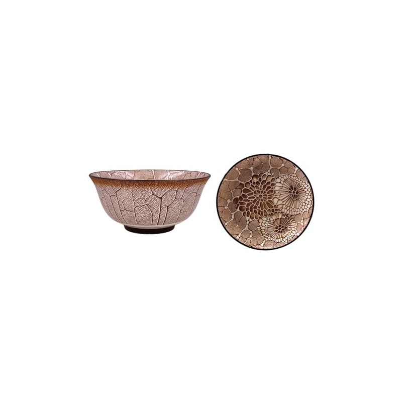 Set of 2 Medium Fiora Bowls, Brown