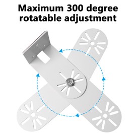 Haoyou Outside Corner Swivel Wall Mount Bracket for Wyze Cam Pan V3/V2 Wyze Cam V4/V3, Adhesive No Drill Installation Reduce Blind Spots and Get The Best View (2 Pack White)