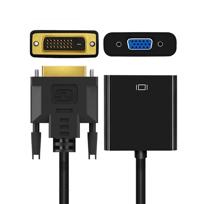 OcioDual DVI-D 24+1 to VGA Adapter, DVI-D Male to VGA
