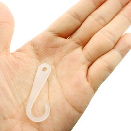 NX Garden Sock Display Hooks 500PCS 1 3/4 Inch Inch White Plastic J-Hooks for Sock Hat