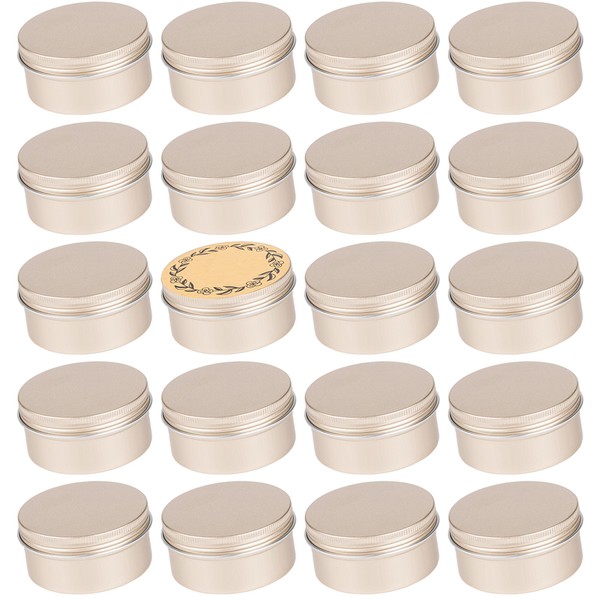 24 Pack 4oz/120ml Screw Top Aluminum Tin Jars with Screw