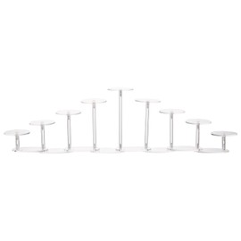 Cabilock Round Acrylic Display Riser Stand: 9 Animal Jewellery Display Stands Jewellery Towers Clear Round Acrylic Jewellery Clock Display Stands for Rings Earrings Mini Figures