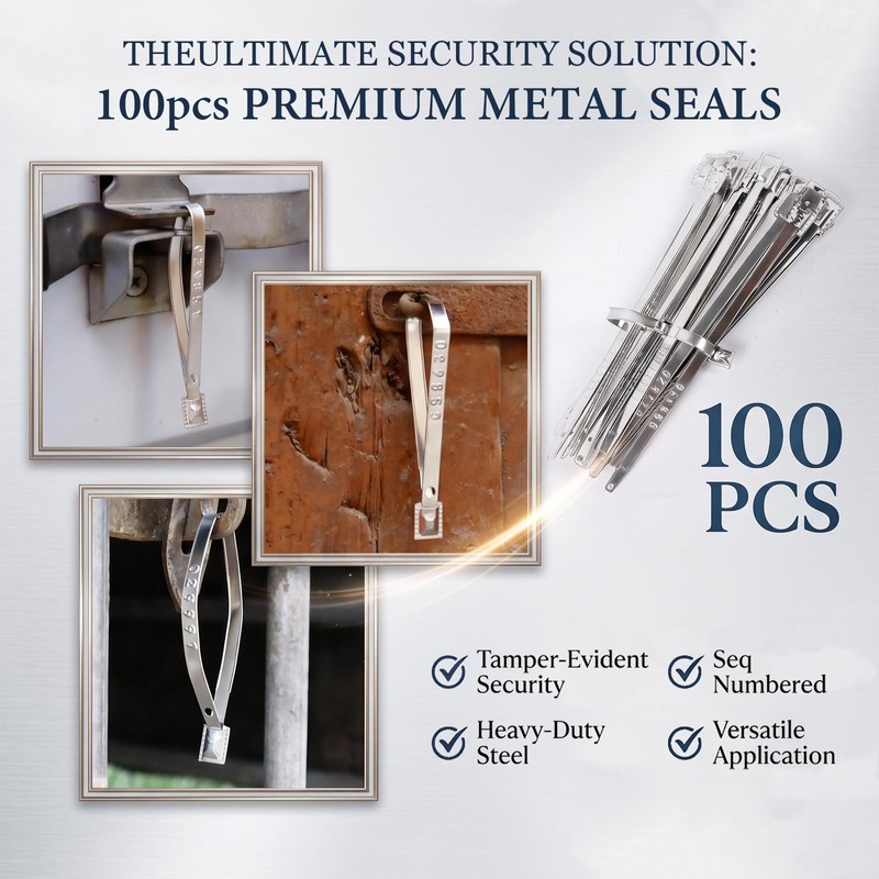100 Metal Truck Seals - Heavy Duty Steel Trailer &