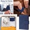 Blue Index Card Holder Leather 3x5 Note Card Holder Wallet