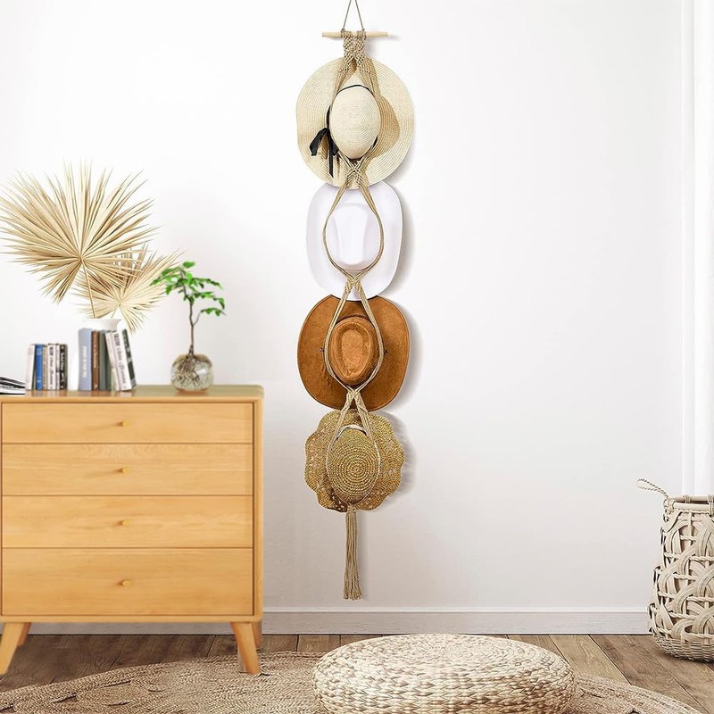Tassels Hat Hangers Hat Rack for Wall Cowboy Hat Hanging