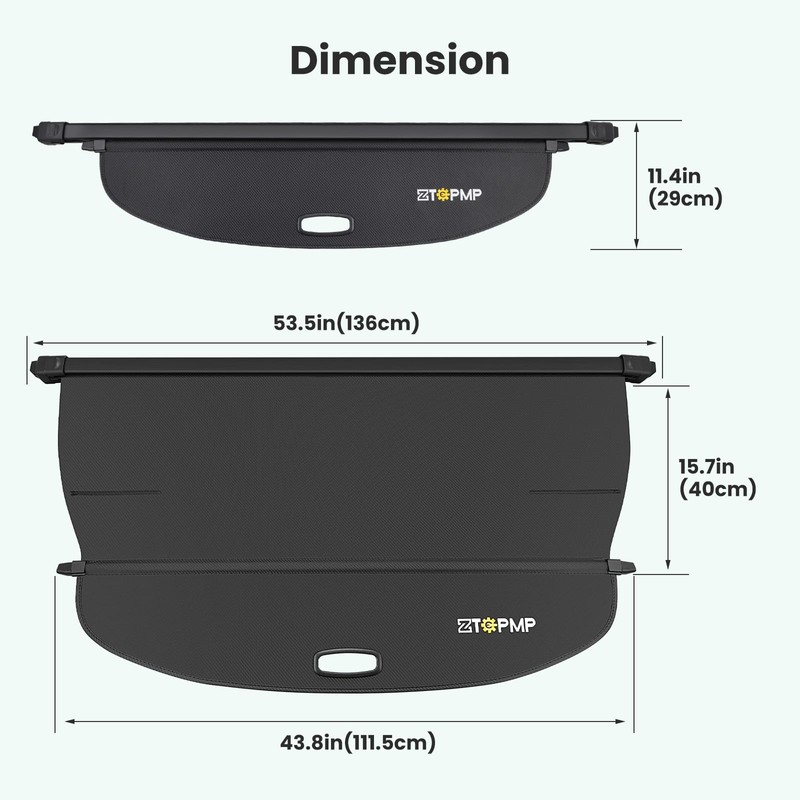 Retractable Cargo Cover for 2021–2026 Nissan Rogue – Carbon Fiber