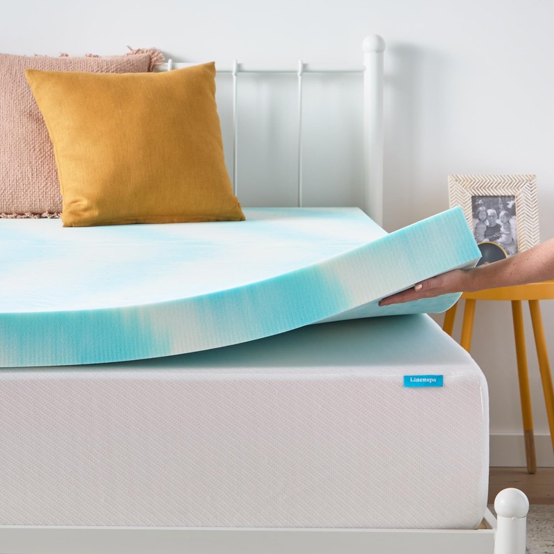Linenspa 4 Inch Gel Swirl Memory Foam Topper - Twin