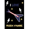 I love Rock-Music: Charming Blank Lined Writing Journal for Music